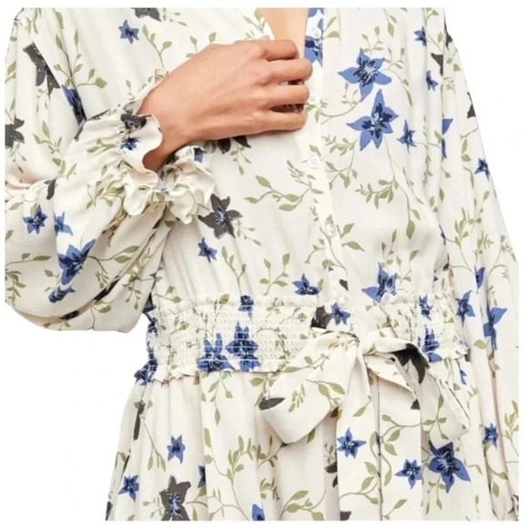 FREE PEOPLE | Lighten Up Tea Combo Floral Print Mini Shift Dress Size M - Picture 6 of 12